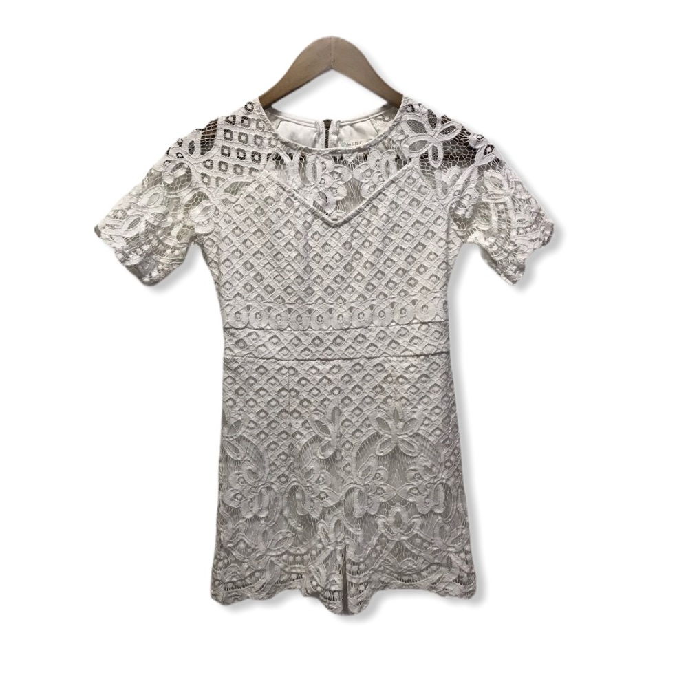 love, Fire | White Crochet Overlay Playsuit Romper